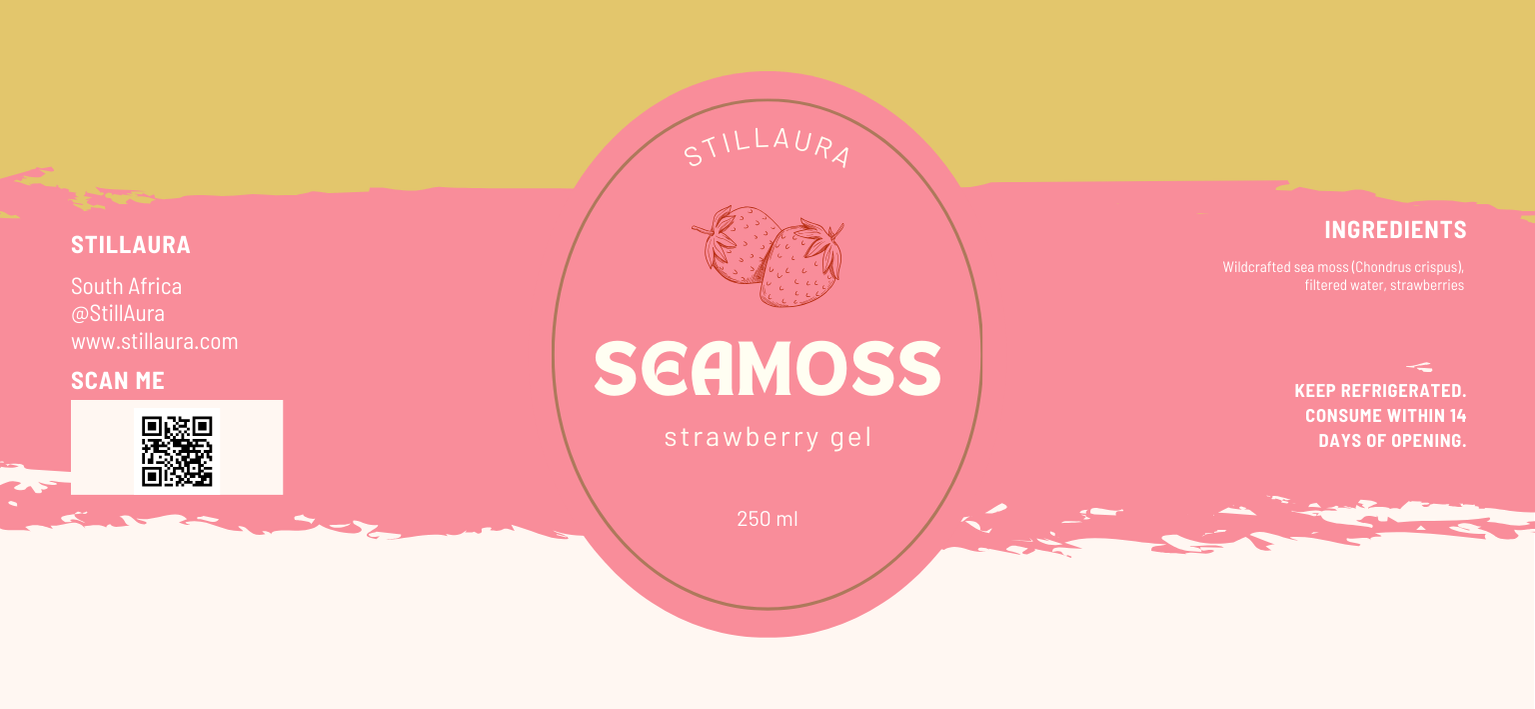 Premium Strawberry Sea Moss Gel (250 ml)